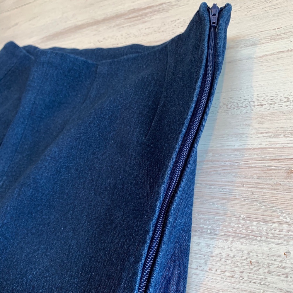 Women's High-Rise Navy Straight-Leg Pants - Picture 5 of 7